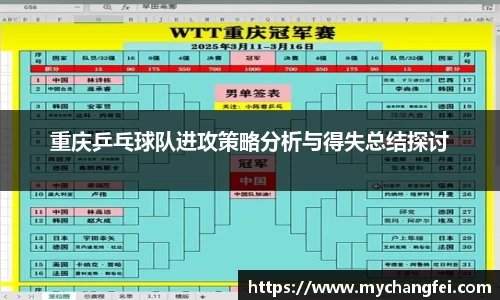 重庆乒乓球队进攻策略分析与得失总结探讨